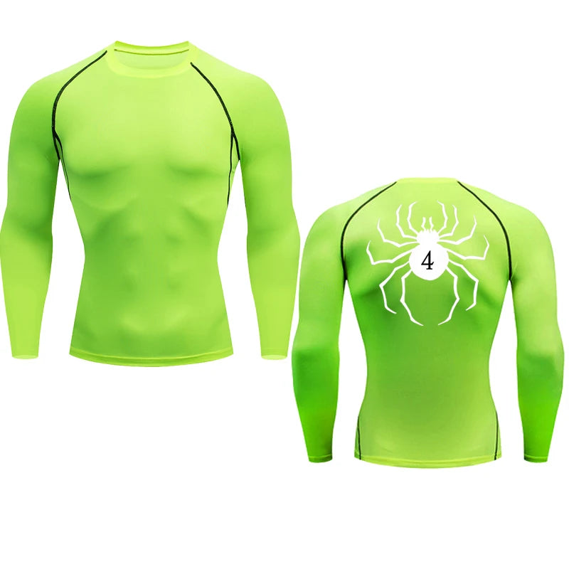 Anime Hunter X Hunter Compression Tshirt Quick Dry Running Gym Fitness Tight Sportswear Summer Breathable Spider Short Sleeve