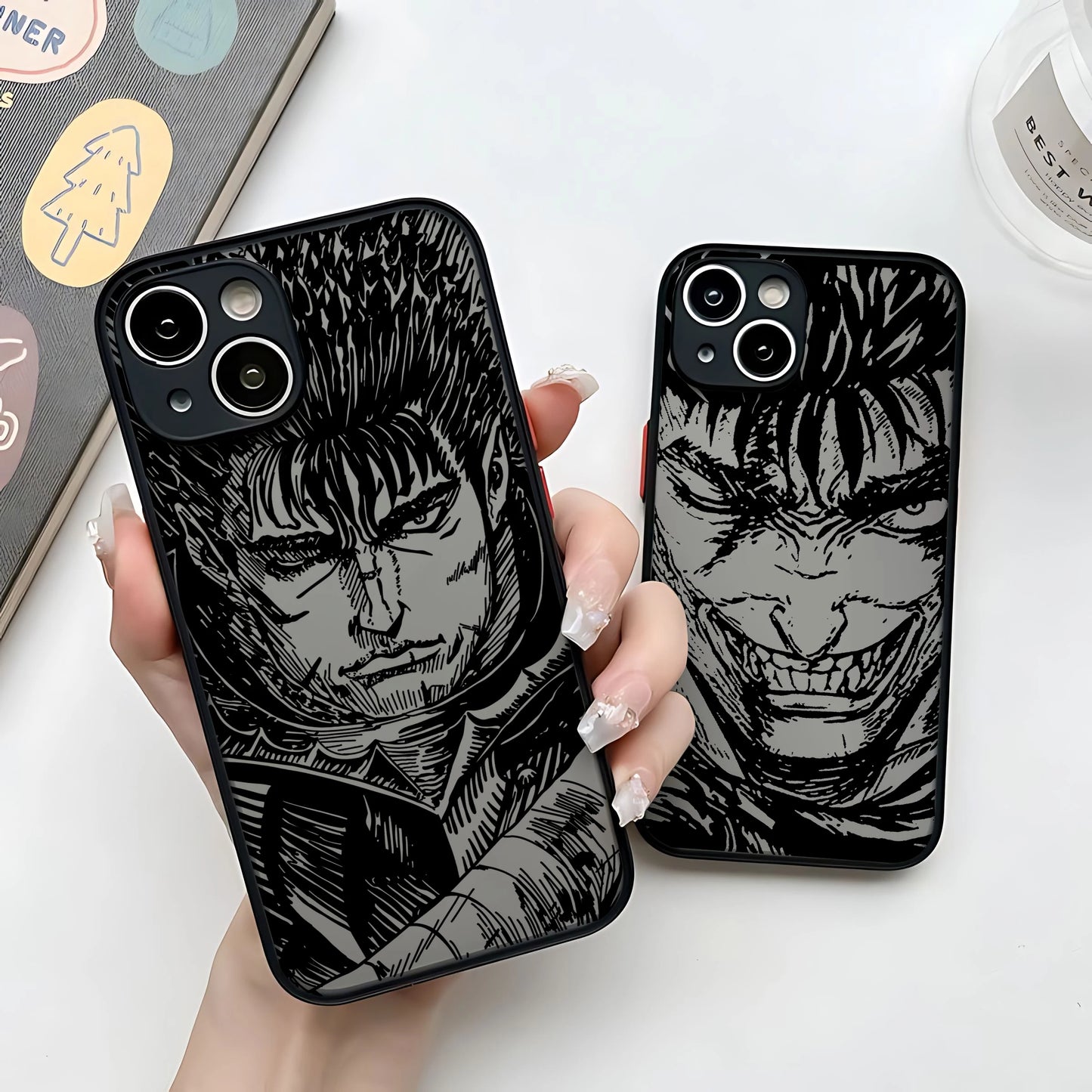 Berserk Guts Hot Blood Anime Phone Case For iPhone 15 14 13 12 11 Mini Pro Max X XR XSMax 7 8 Plus Matte Transparent Back Cover