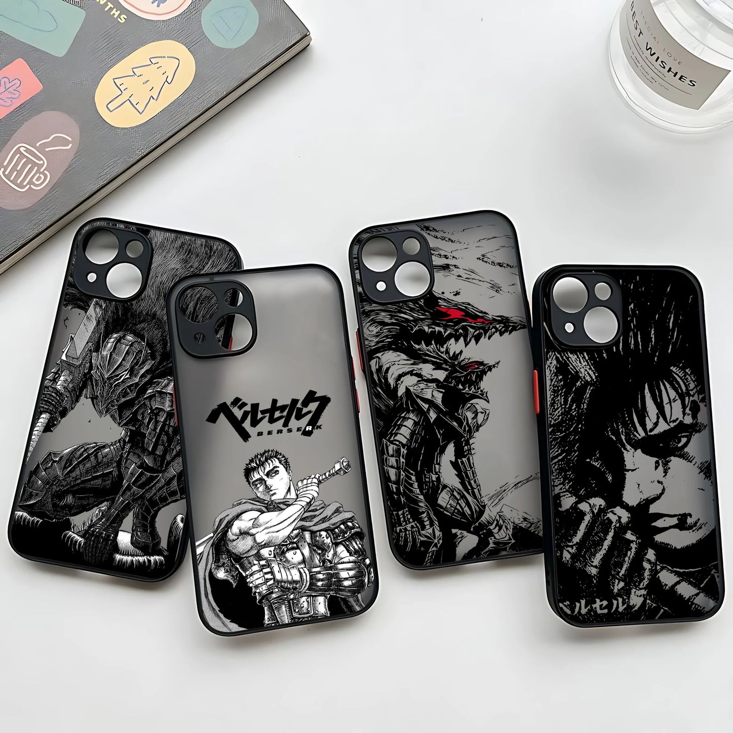 Berserk Guts Hot Blood Anime Phone Case For iPhone 15 14 13 12 11 Mini Pro Max X XR XSMax 7 8 Plus Matte Transparent Back Cover