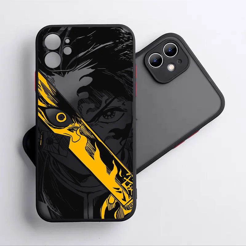 Anime Demon Sayer Zenitsu Azuma Phone Case For Apple iPhone 15 14 13 12 mini 11 XS XR X 8 7 Pro Max Frosted Translucent Cover