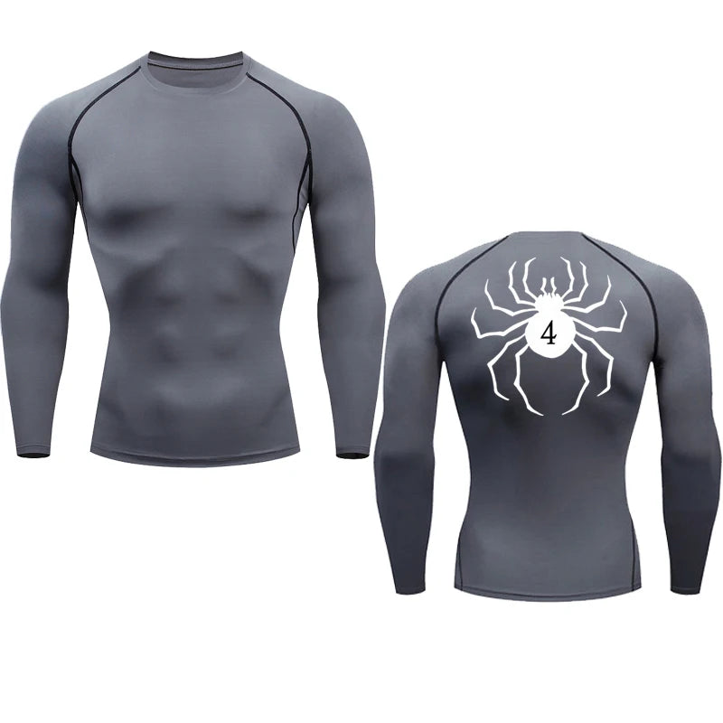 Anime Hunter X Hunter Compression Tshirt Quick Dry Running Gym Fitness Tight Sportswear Summer Breathable Spider Short Sleeve